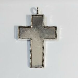 Large Silver Cross Necklace Pendant